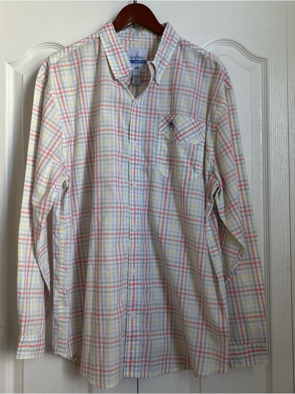 Guy Harvey Men's Pastel Plaid Button-Down Shirt